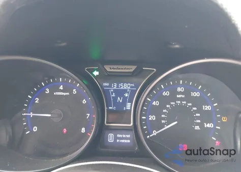 2013 Hyundai Veloster Turbo W/Black из США, поврежденный, VIN KMHTC6AE3DU095729